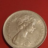Две монети 1 крона 1962г. Норвегия / 19 нови пенса 1976г. Англия Елизабет втора 34838, снимка 8 - Нумизматика и бонистика - 44322709