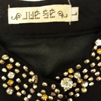 Риза маркова бутикова LUESE официална с бижута и камъни, фина коприна, снимка 13 - Ризи - 37415180