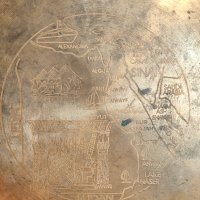 Голямо Старинно Медно Египетско Пано Чиния за Стена, снимка 4 - Антикварни и старинни предмети - 44215623
