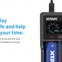 Зарядно/тестер XTAR VC2SL с LCD за 18650 Li-Ion акумулаторни батерии, снимка 4 - Друга електроника - 37791715