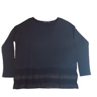 Zara Collection плетена блуза с прозрачни елементи Размер: M/L, снимка 1 - Блузи - 42778098