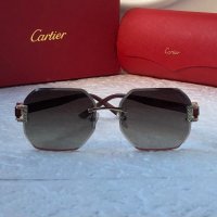 Cartier 2022 прозрачни дамски слънчеви очила Осмоъгълник с камъни, снимка 3 - Слънчеви и диоптрични очила - 38820742