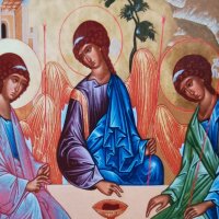 Икона на Светата Троица icona Svetata Troica, снимка 2 - Икони - 12899246