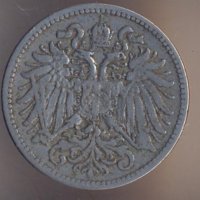 Австрия 10 хелера 1895 година, снимка 2 - Нумизматика и бонистика - 39016133