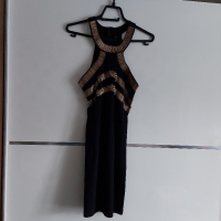 Черна къса рокля от трико., снимка 1 - Рокли - 44742678