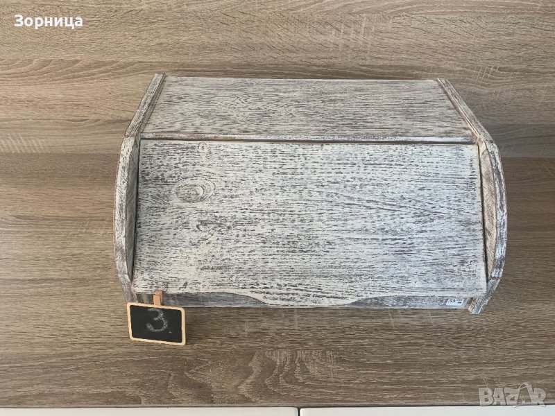 Дървена кутия за хляб, снимка 1