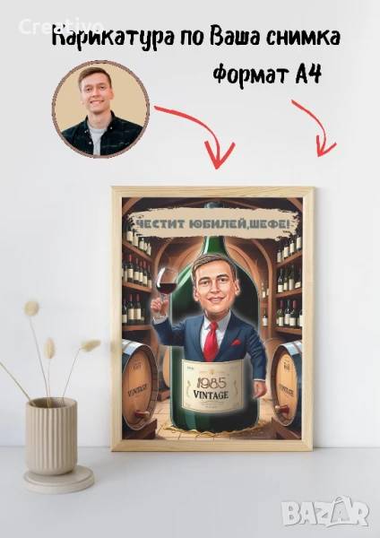 Персонализирана карикатура за юбилей, снимка 1