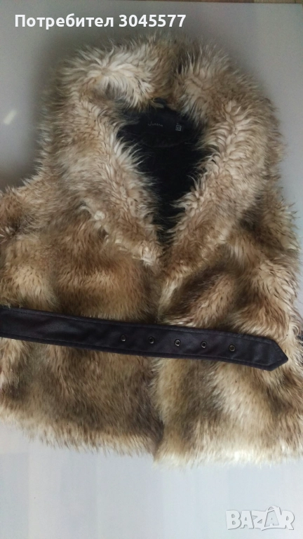 Елек с изкуствена козина топъл размер S, снимка 1