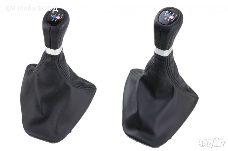Топка за скоростен лост кожена с Маншон за БМВ BMW E90 E91 E92 Е93 с 5 и 6ск., снимка 1