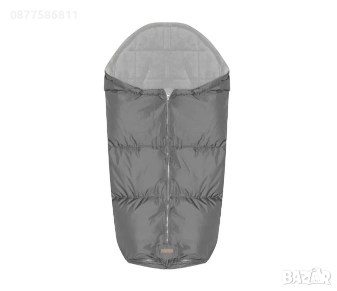 ТЕРМОЧУВАЛЧЕ ЗА КОЛИЧКА СИВ. УНИВЕРСАЛЕН ТЕРМОЧУВАЛ ЗА КОЛИЧКА. ЗИМНО ТЕРМОЧУВАЛЧЕ.STROLLER FOOTMUFF, снимка 1