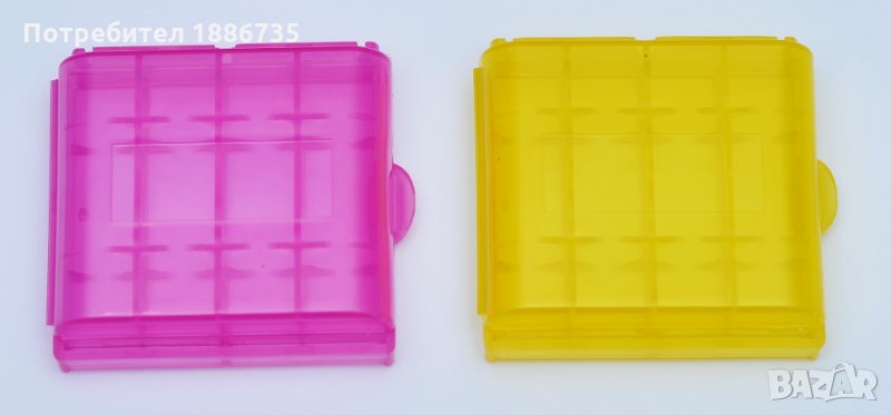 2 кутии за съхранение и транспорт на батерии АА, снимка 1