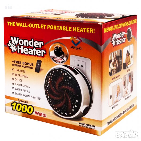 Мини духалка, Мощна печка, Wonder Heater, 1000W, снимка 1