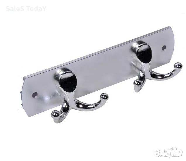 Закачалка за дрехи за стена, 2 куки, снимка 1