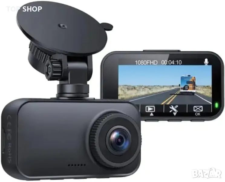 Нова 1080P HD Dash Cam Автомобилна Камера Нощно Виждане G-Сензор, снимка 1