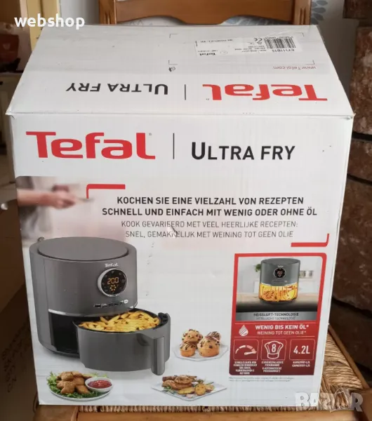 Air Frayer Уред за здравословно готвене, Tefal EY111B15, Easy Fry Ultra 4.2L digital, снимка 1