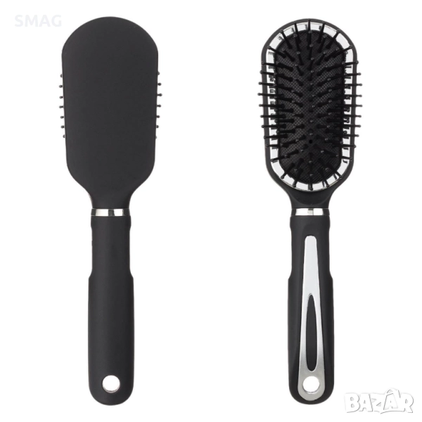 Пластмасова четка за коса за пътуване, черна_1055689, снимка 1
