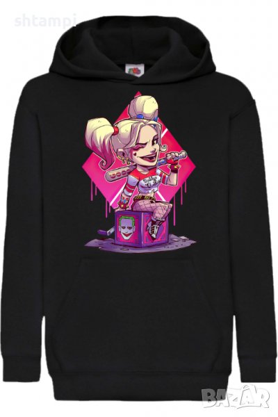 Детски Суитчър/Суитшърт DC Harley Queen,Игра,Подарък,Изненада,Забавление,Рожден Ден, снимка 1
