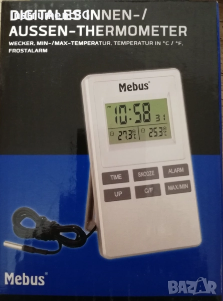 Метеорологична станция Mebus с жичен външен сензор, снимка 1