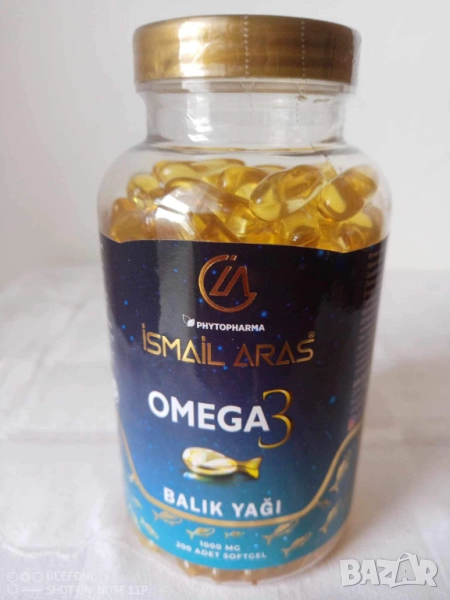 Исмаил Арас Ismail Omega/Омега 3 1000 mg. рибено масло 200 бр., снимка 1