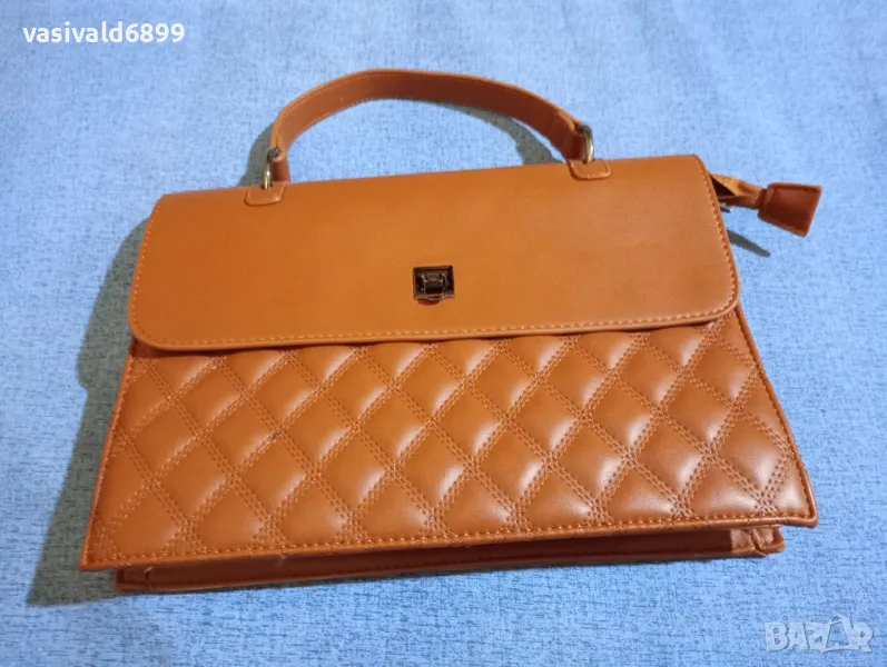 Кафява дамска чанта , снимка 1