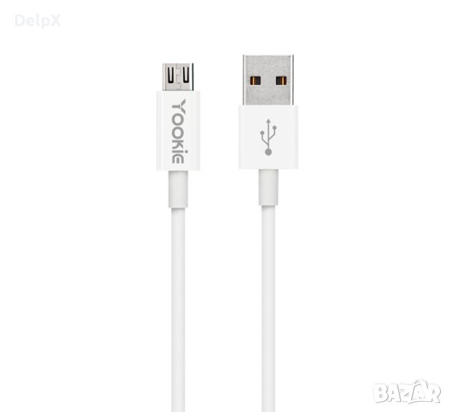 Кабел CB1, бързо зареждане, бял, USB-A(м)/MICRO USB(м), 3m, снимка 1