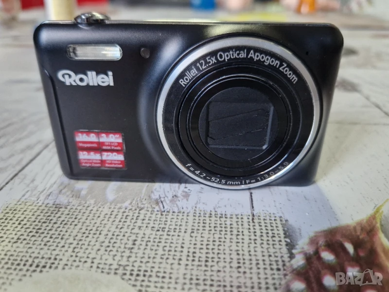 ROLLEY, 16 megapixels, 12.5 zoom, фотоапарат в много добро състояние., снимка 1