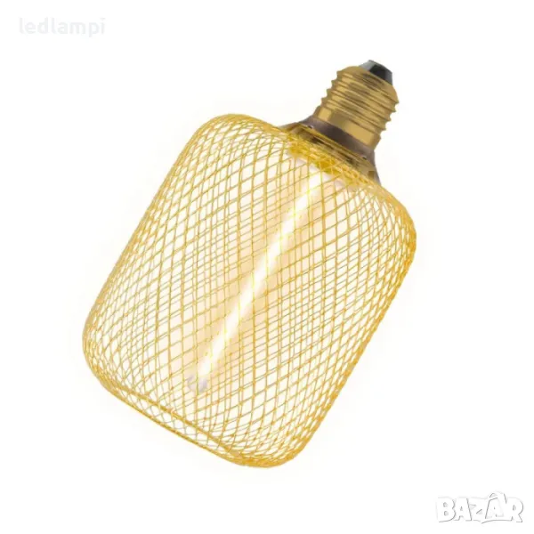 LED лампа 3.5W DECOR STR SQ100 Gold E27 1800K Ledvance - Димиране, снимка 1