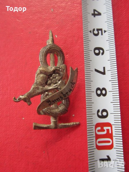 Старинен голям ловен знак значка 11, снимка 1