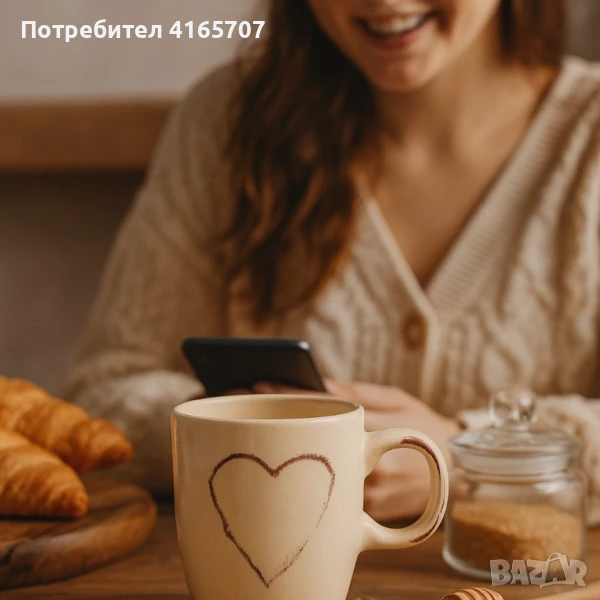 Стилна керамична чаша 150 мл – комфорт у дома и в офиса, снимка 1