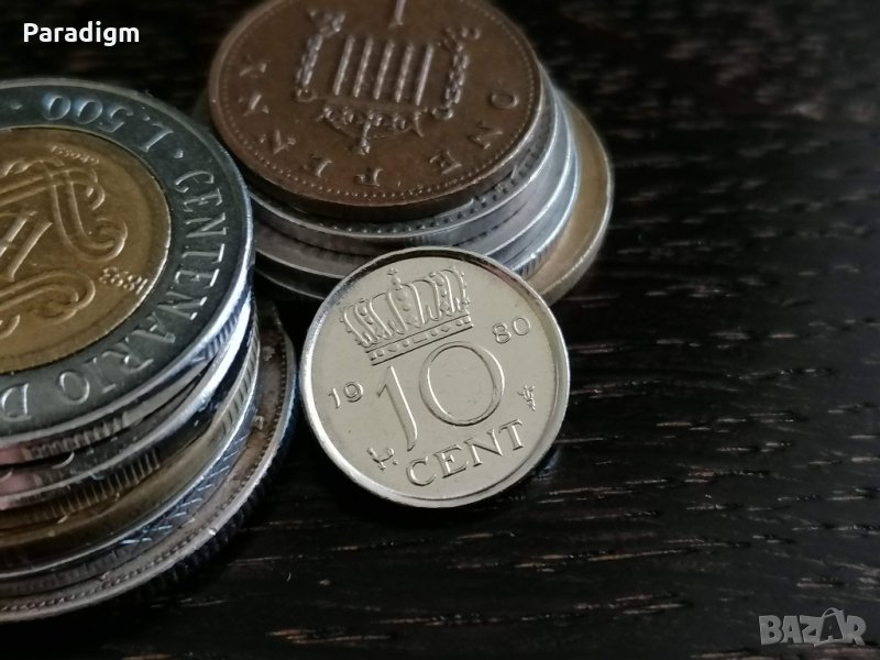 Монета - Холандия - 10 цента | 1980г., снимка 1