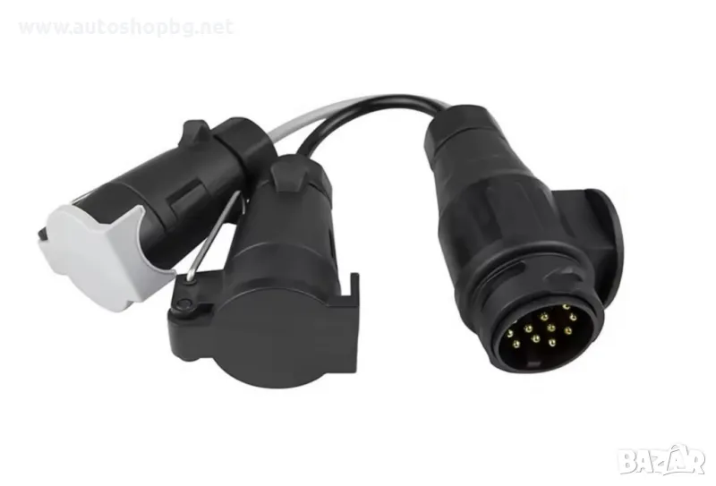 Преходник Адаптер за букса за ремарке/каравана от 13 към 7 пина 12V, снимка 1
