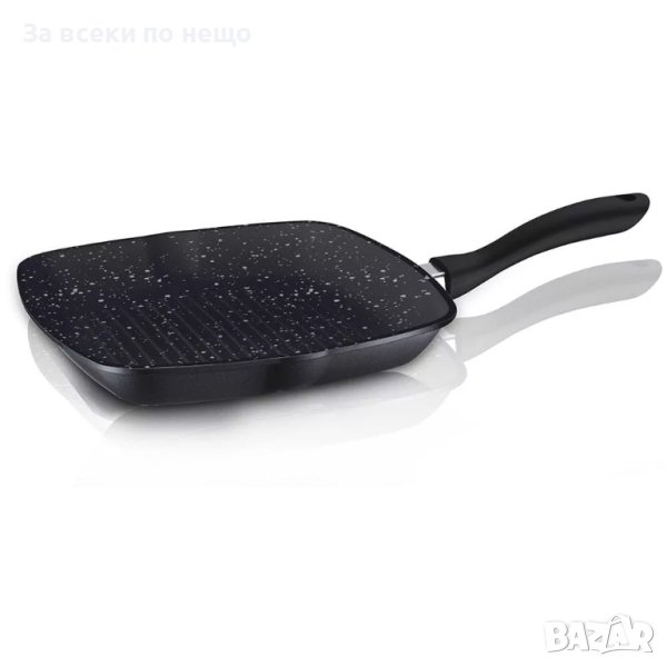 ✨Грил тиган ZEPHYR Z 4316 M28, 28см., Незалепващо покритие, Гранит, Правоъгълен, снимка 1