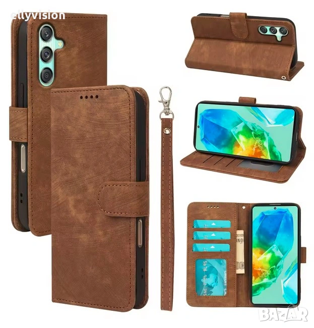 Кожен калъф тефтер за Samsung А26, снимка 1