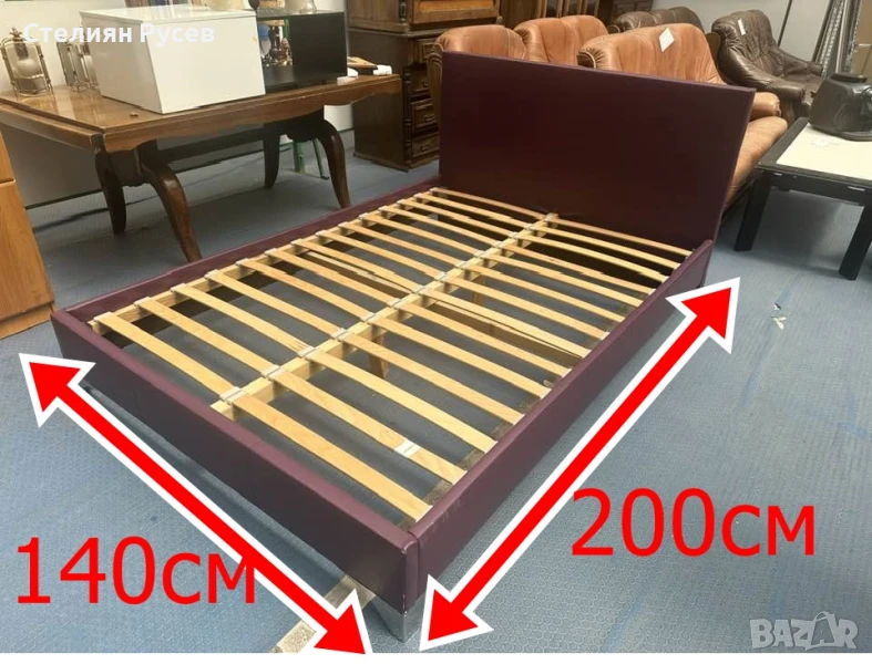 290588 легло с подматрачна рамка БЕЗ матрак140/200см цена 230 лв                         ме.п -облиц, снимка 1