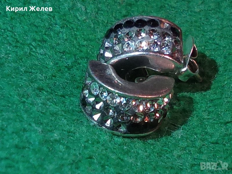 КРАСИВИ ВИНТИДЖ СРЕБЪРНИ ОБЕЦИ с ЦИРКОН и МАРКАЗИТ 925 СРЕБРО 20532, снимка 1