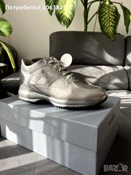 Обувки Хоган Hogan 39 номер естествена кожа сребърни, снимка 1
