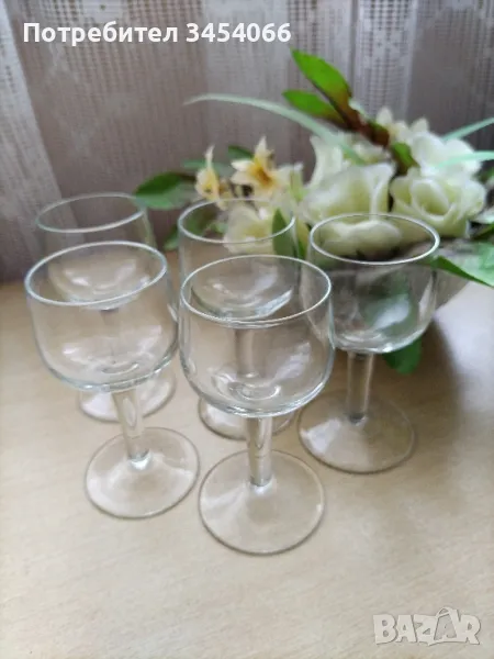 Тънкостенни стъклени чашки за ракия, ликьор. , снимка 1