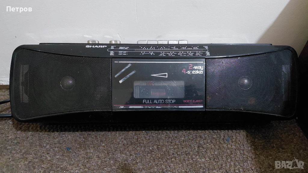 Радиокасетофон SHARP QT-249Z (BK) Добро състояние, касетката, снимка 1