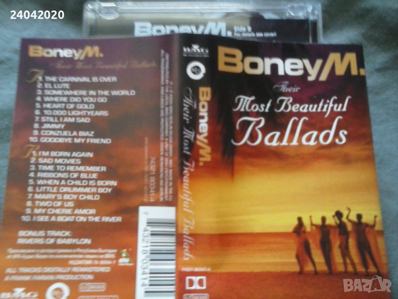 Boney M. – Their Most Beautiful Ballads лицензна касета, снимка 1