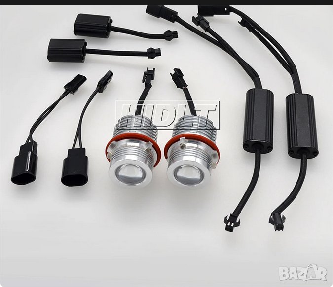 2X 20W LED Angel Eyes Marker Lights Bulbs White 6000K for BMW- E39 2x20 W 12 led white, снимка 1