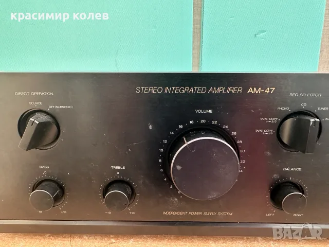 усилвател "AKAI AM-47", снимка 3 - Ресийвъри, усилватели, смесителни пултове - 56504000