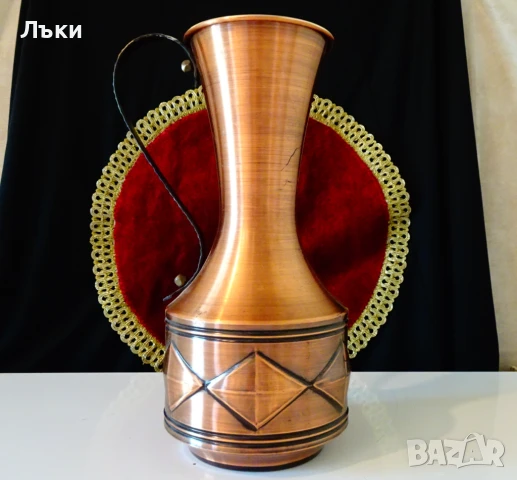 Медна кана за вино 2 л.,чиста мед,релеф. , снимка 5 - Антикварни и старинни предмети - 50774173