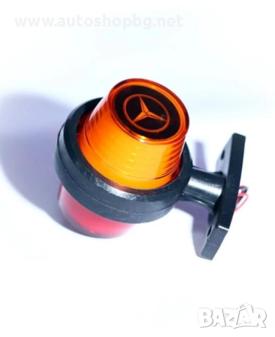 LED ЛЕД страничен габарит рогче 12 -24V неон ефект с лого Mercedes