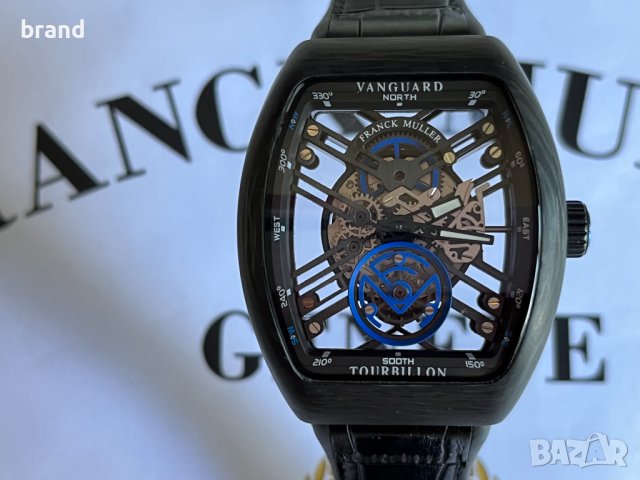 ПРОМО Уникален часовник Franck Muller серия Vanguard CARBON механичен клас 6А+