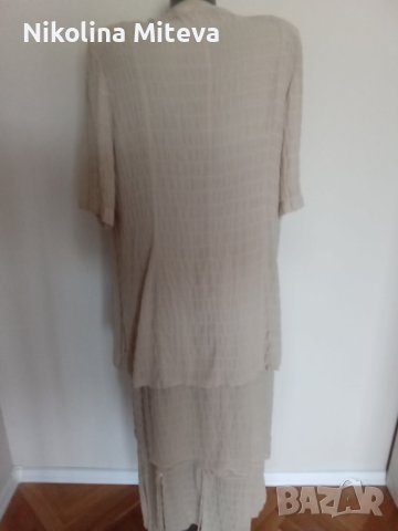 Летен бежов костюм, снимка 4 - Костюми - 42833964