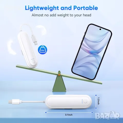 Батерия за Oculus Quest 2, Kinwin 20000mWh Разширена батерия за Meta Quest 2, 10W, снимка 7 - Друга електроника - 47992304