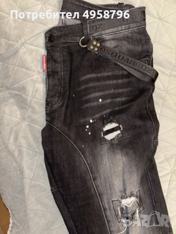 Черни дънки Dsquared, снимка 2 - Дънки - 56510237