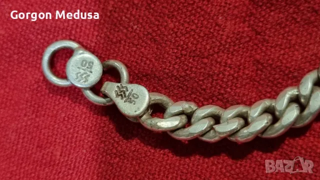 старинна антична сребърна гривна ръчно изработена 925 , снимка 4 - Гривни - 49702557