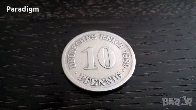 Райх монета - Германия - 10 пфенига | 1889г.; серия A, снимка 2 - Нумизматика и бонистика - 29330963