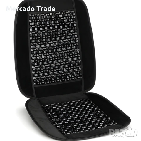 Масажор - протектор за седалка Mercado Trade, За кола, Черен и Сив, снимка 3 - Аксесоари и консумативи - 54119382